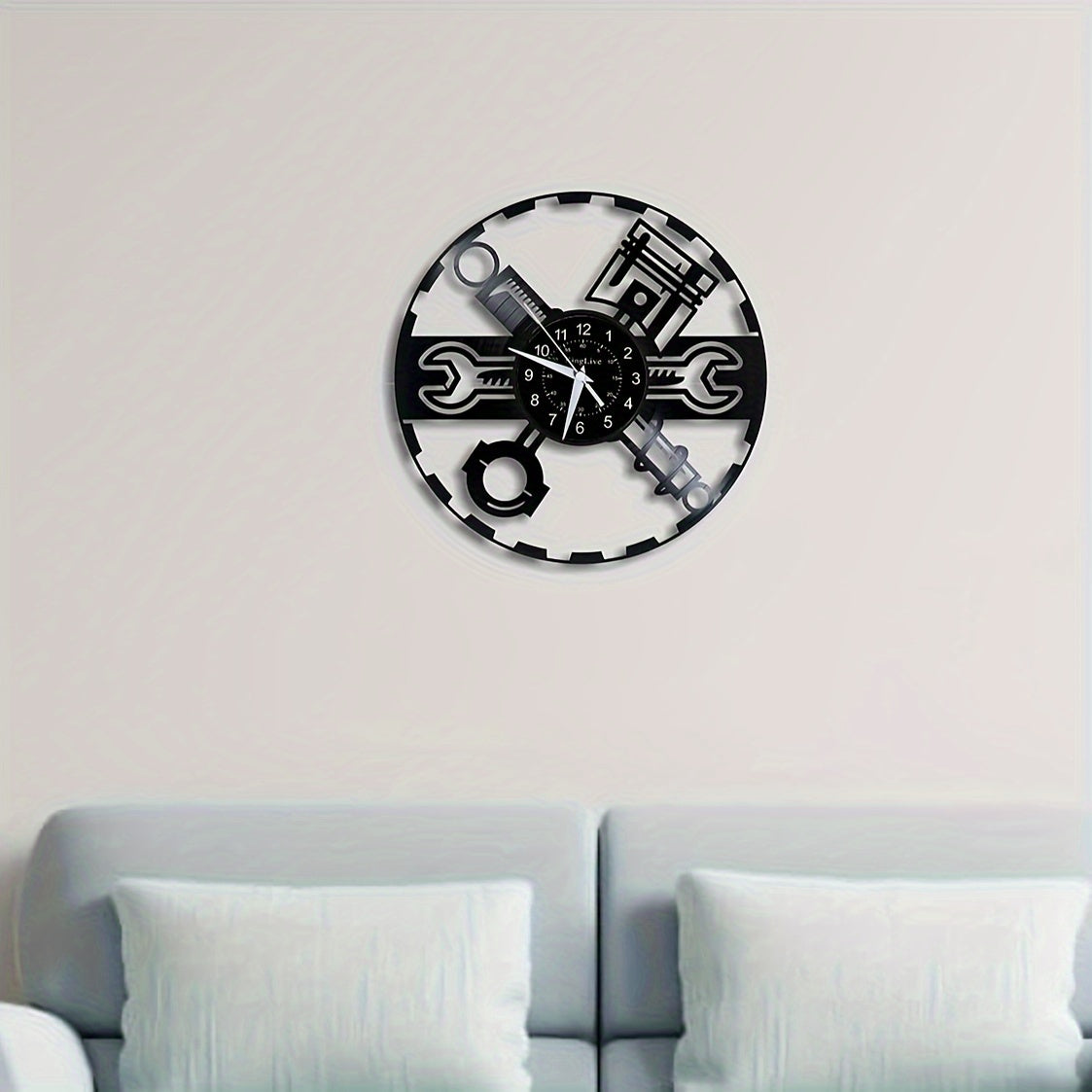 Vinyl Record Wall Clock Car Tools