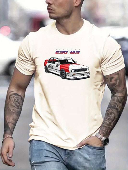 BMW E30 Car Print T Shirt