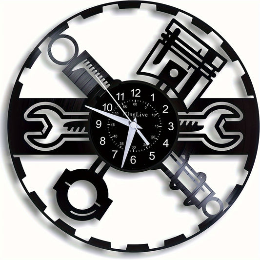 Vinyl Record Wall Clock Car Tools